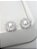 Brinco pérola e Moissanite 1,7mm/ 0.02ct prata 925 com banho de ródio - Imagem 1