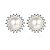 Brinco pérola e Moissanite 1,7mm/ 0.02ct prata 925 com banho de ródio - Imagem 7