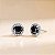 Brinco Moissanite Black 6,5mm/ 1.0ct prata 925 com ródio - Imagem 3