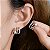 Brinco 3 aros Moissanite 4mm/ 0.30ct prata 925 com ródio - Imagem 2