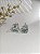 Brinco Solitário Moissanite Ciano 6.5mm/1.0 ct Prata 925 com banho de ródio - Imagem 4