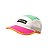 Boné Five Panel - Aba Reta Pink, Verde e Branco - Imagem 3
