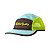 Boné Five Panel - Aba Reta Azul Claro e Verde - Imagem 2