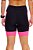 Bermuda Feminina Compress Max PRETO COM ROSA - Imagem 3