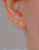 Brinco Semijoia Hipoalergênico Duplo Happy Lyfe  Estrelinhas Lisas no Dourado - Imagem 6