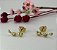 Brinco Semijoia Hipoalergênico Ear Cuff Coracoes de Zirconia Happy Lyfe Pq. Dourado com Cristal - Imagem 3