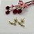 Brinco Semijoia Hipoalergênico Ear Cuff Coracoes de Zirconia Happy Lyfe Pq. Dourado com Cristal - Imagem 2