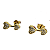 Brinco Semijoia Hipoalergênico Corações de Zirconias Happy Lyfe Dourado - Imagem 1