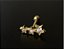 P0679 MICROBELL RODIO RETO 3 ESTRELA COM ZIRCONIA 12 DOURADO - Imagem 1