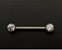 P0663 MAMILO TITANIO PUSH PIN ZIRCONIA SOLITARIA CRISTAL 14MM 1.6 - Imagem 1