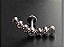 P0647 LABRET AÇO 8MM CLUSTER 7 PEDRAS ZIRCONIA - Imagem 1