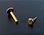 P0626 LABRET TITANIO 8MM PUSH PIN GOLD 1.2 PONTO DE LUZ 3MM - Imagem 1