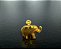 P0497 MICROBELL RODIO  RETO 1.2 6MM ELEFANTE DOURADO - Imagem 1