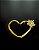 P0473 CORAÇAO RODIO DOURADO TORÇAO DAITH FLOR CRAVEJADA - Imagem 1