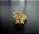 P0472 ARGOLA RODIO DOURADO TORÇAO FLOR CRISTAL 8MM - Imagem 1