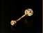 P0460 BANANA UMBIGO TITANIO GOLD CRISTAL - Imagem 1
