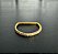 P0431 SEGMENTO TITANIO GOLD D - RING CRAVEJADO  12MM - Imagem 1