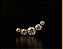 P0341 TOPO TITANIO CLUSTER 5 PEDRAS ZIRCONIA CUBICAS  CRISTAL TN256-1 - Imagem 1
