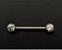 P0321 MAMILO AÇO 316L PUSH PIN ZIRCONIA 14MM - Imagem 1