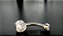 P0295 BANANA UMBIGO AÇO ZIRCONIA FLAT316L - Imagem 1