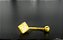 P0291 BANANA UMBIGO RÓDIO DOURADO QUADRADO CRAVEJADO - Imagem 1
