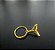 P0238 ARGOLA RODIO DOURADO TORÇAO PINGENTE  CALDA SEREIA LISO 8MM - Imagem 1