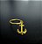 P0236 ARGOLA RODIO DOURADO TORÇAO PINGENTE ANCORA 8MM - Imagem 1