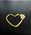 P0225 CORACAO RODIO DOURADO DAITH FLOR - Imagem 1