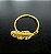 P0214 ARGOLA RODIO DOURADO PENA 8MM - Imagem 1