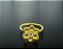 P0203 ARGOLA RODIO DOURADO TORÇAO DAITH FLOR DE LOTUS 8MM - Imagem 1
