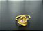 P0202 ARGOLA RODIO DOURADO TORÇAO DAITH CORAÇÃO C/ PEDRA 8MM - Imagem 1