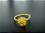 P0198  ARGOLA RODIO DOURADA TORÇAO DAITH ROSA 8MM - Imagem 1