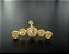 P0181 MICROBELL RETO RODIO DOURADO CLUSTER 5 PEDRAS 1.2 8MM - Imagem 1
