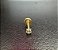 P0772 LABRET TITANIO GOLD 1.2 2,5MM 8MM ROSCA INTERNA CRAVEJADO - Imagem 1