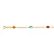 PULSEIRA BANHADA A OURO 18K COM CRISTAIS COLORIDOS - TAM.19 5516241914 - Imagem 2
