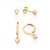 Kit brinco triangulos banhado a ouro 18k com zircônias - tam.único 5272840006 - Imagem 2