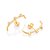 Brinco ear hook banhado a ouro 18k com zircônias - tam.único 5270770006 - Imagem 1