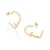 Brinco meia argola love banhado a ouro 18k - tam.único 5270570000 - Imagem 1