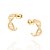 Brinco meia argola cromossomo banhado a ouro 18k - tam.único 527149 - Imagem 1
