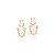 Brinco banhado a ouro 18k com zircônias gotas - tam.único 5270800006 - Imagem 1