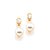Brinco banhado a ouro 18k com cristais e pérolas sintéticas - tam.único 5246920012 - Imagem 2