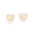 Brinco coração banhado a ouro 18k com aplicação de rhodium - tam.único 5202400000 - Imagem 1