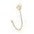 Brinco coração com piercing de pressão banhado a ouro 18k - tam.único 5270730000 - Imagem 1