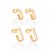 Kit brinco retangular banhado a ouro 18k - tam.único 5272410000 - Imagem 1