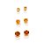 Kit brinco banhado a ouro 18k com cristais - tam.único 5271900038 - Imagem 1
