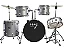 NY FIRST DRUMS BATERIA ACUSTICA BUMBO 20" PRATA - Imagem 2