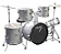 NY FIRST DRUMS BATERIA ACUSTICA BUMBO 20" PRATA - Imagem 1