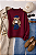 Blusa Feminina Urso Manga Longa Vinho - Imagem 2