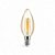 Lâmpada Vela Filamento Âmbar Vintage E14 2W 2200K 140LM Bivolt - Imagem 1