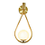 Arandela Pingo - Bronze e Branco 20cm Diâmetro 42cm Altura 1xG9 25W - Imagem 1
